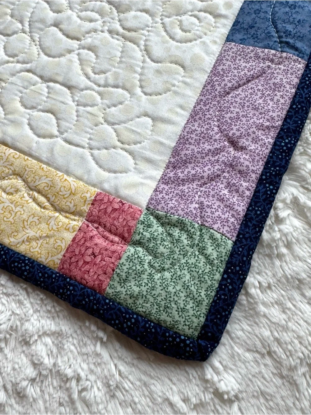 Wall Hanging Mini Quilt Paper Doll Quilt 23.5”x20.5” Patchwork Farmhouse